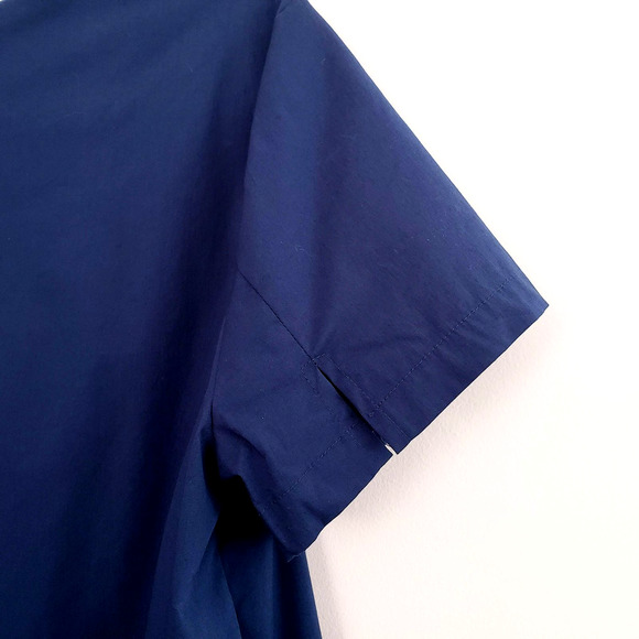 New Universal Standard X J. Crew Medium Drop Waist Shift Dress Blue Cotton Flare - Picture 7 of 12